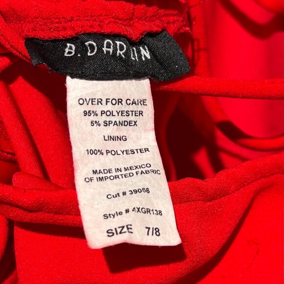 B Darlin Red Dress - Picture 3 of 3